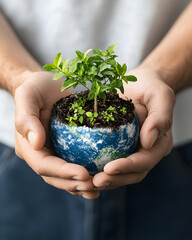 Garbage and recycling concept under loving the world and love nature in the form of banner tags and posters with space to add text