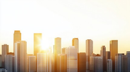 Obraz premium Golden Hour Cityscape.