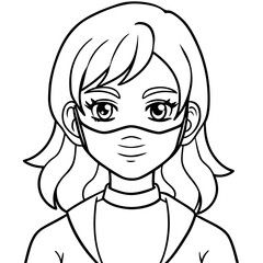 mask, up, person, woman, thumb, illustration, face, people, vector, happy, girl, gesture, good, female, okay, business, winning, yes, office, cartoon, health, smile, success, character, sign, lifestyl