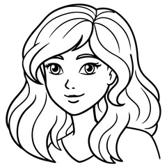 golden hair girl illustration