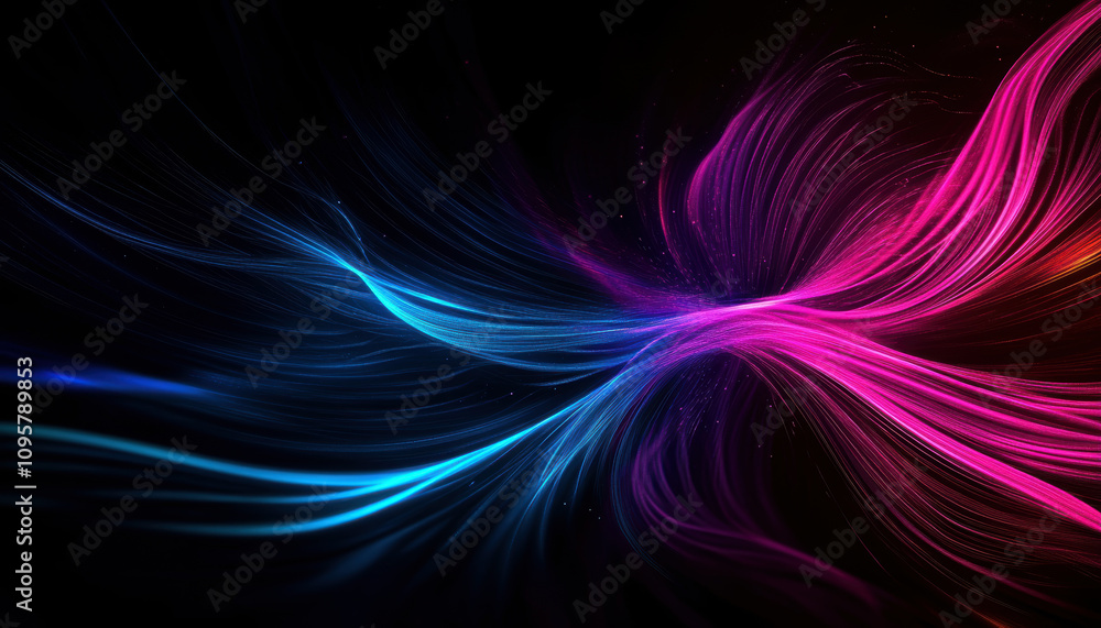 Poster an electrifying visual of flowing colors blending seamlessly against a dark backdrop, showcasing dyn