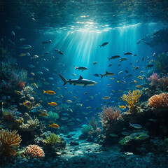 Obraz premium school of fish