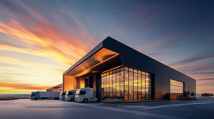 Obraz premium 綺麗で最先端の物流倉庫