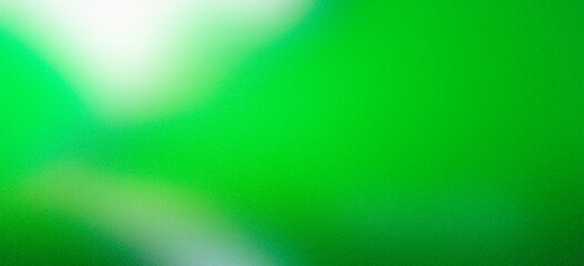 Green and white gradient abstract background, smooth color transition with grainy texture, minimal noise effect for wide banner, web header, and digital poster, clean and fresh design copy space
