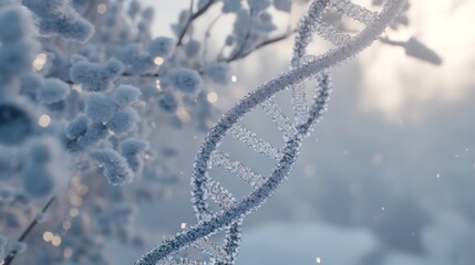 DNA medical background Biotechnology helix gene White futuristic background : Generative AI