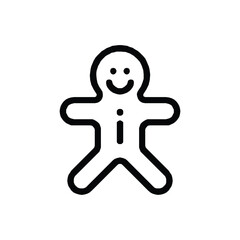 christmas gingerbread icon illustration doodle art style