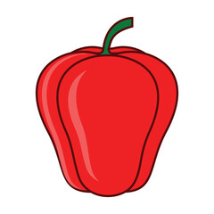 paprika fruit icon illustration design