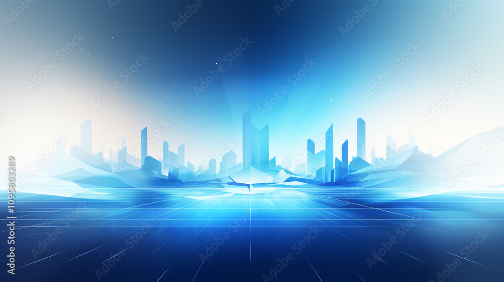 Poster abstract background with colorful gradient. abstract blue waves