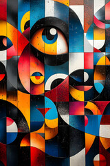 Fototapeta premium Geometric Abstract Illustration Eye Design