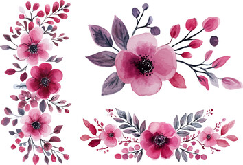 pink and white flowers