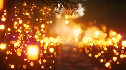 Obraz premium Tranquil Gradient Bokeh Light Effect