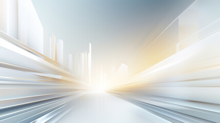 Abstract luxury background with golden elements and shining light effect decoration, dense dangerous fog on the highway without cars