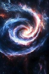 Cosmic Spiral Nebula Illustration