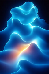 Obraz premium Abstract 3D Blue Energy Wave Background