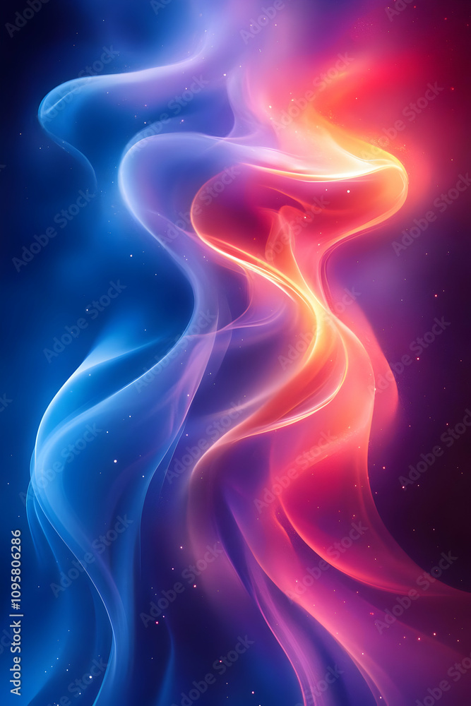 Poster abstract background image: cosmic flow
