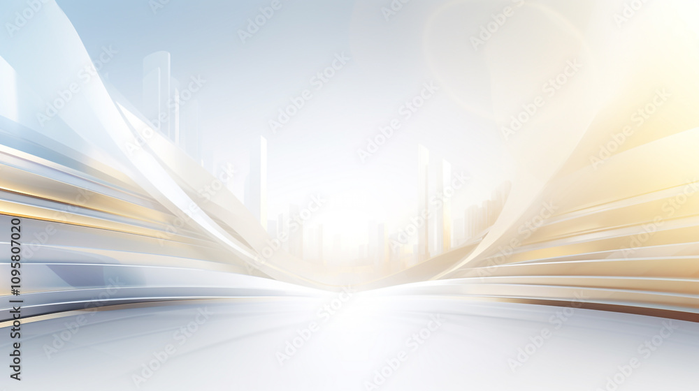 Poster abstract geometric white technology minimal lines futuristic background, minimalist abstract backgro