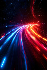 Obraz premium Abstract Speed Light Trails Background