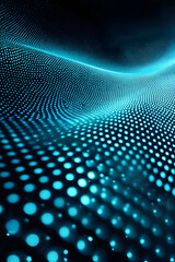 Abstract Blue Dotted Wave Background Illustration