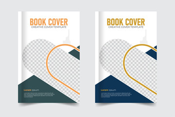 Fototapeta premium Creative and minimal style Modern and minimal background Colorful book cover, corporate and modern new annual report, print-ready business cover or elegant book cover design 