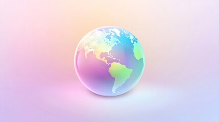 Luminous Earth with Soft Atmospheric Gradients   Ozone Protection Concept  Vibrant and hazy...