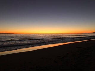 sunset on the beach
