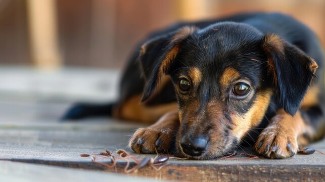 Parasite Prevention: Keep your dog free from fleas, ticks, and worms with regular preventive treatments and consistent health monitoring to maintain their health.
