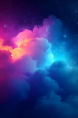 Abstract Night Sky Cloudscape