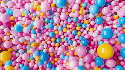  vibrant and colorful ball pit, perfect for creating a fun and playful background for kids' products.