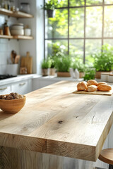 Light Wood Kitchen Countertop Illustration
