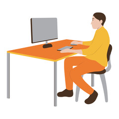 Fototapeta premium World Programmer Day People Illustration. Flat Vector Character.