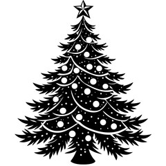 Christmas tree pictogram art