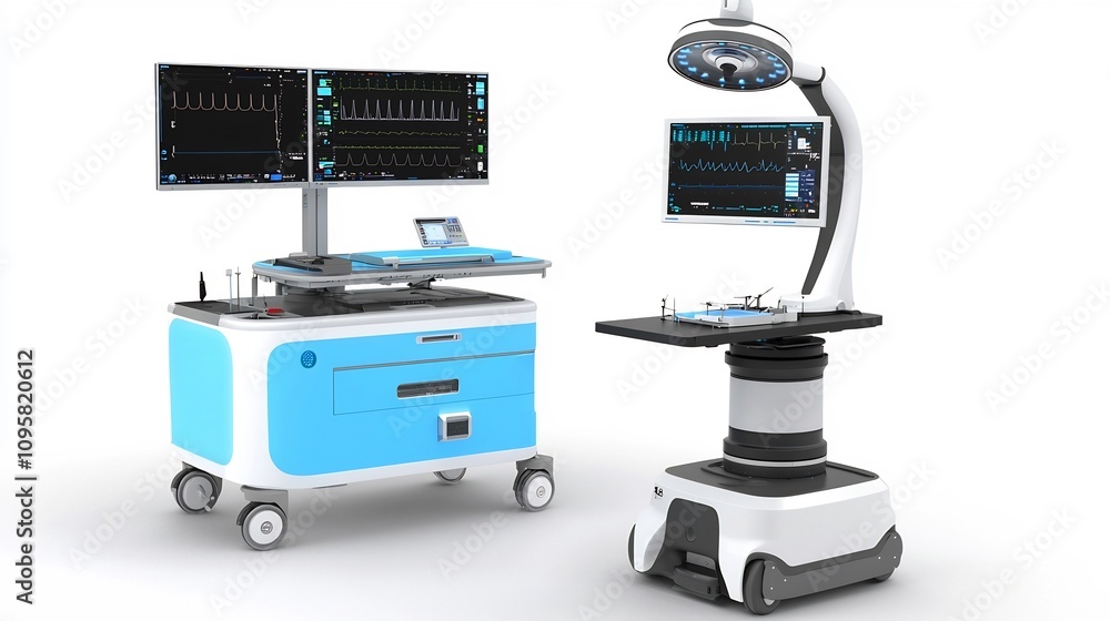 Poster sophisticated ai powered robot providing precise assistance to a surgeon during a medical procedure 