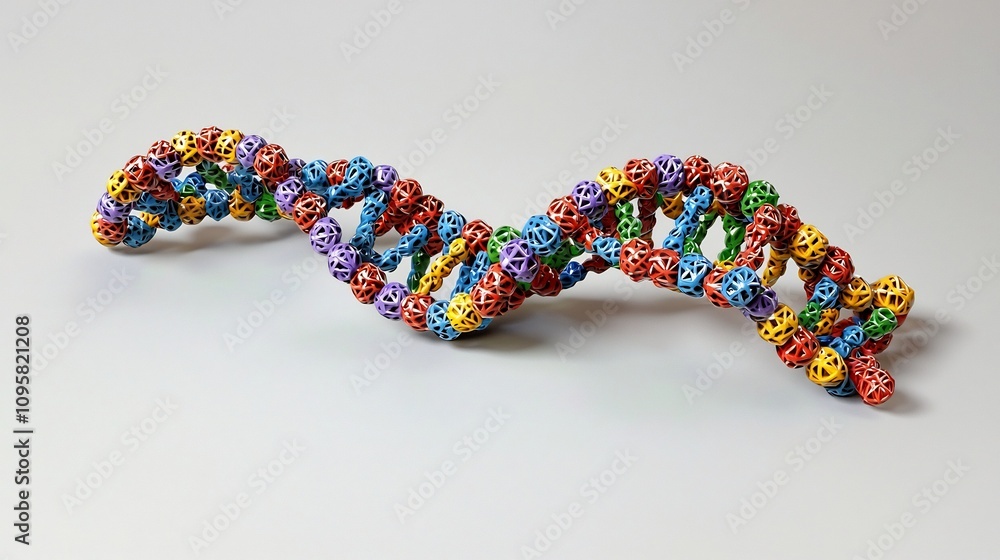 Aufkleber vibrant and dynamic 3d model of a dna molecule representing the foundation and advancements in perso