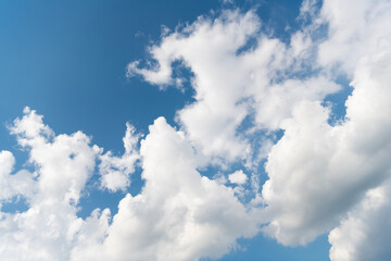 Beautiful view of blue sky with clouds. Partly cloudy. Background cloud summer. Cloud summer. Sky...