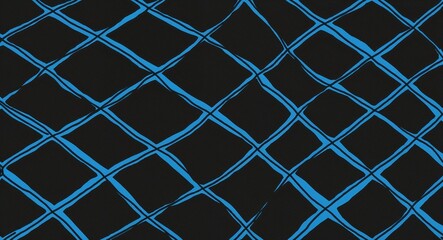 Fototapeta premium Blue Cross pattern hand drawn design on Black background illustration