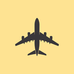 Airplane silhouette illustration design | Minimal art