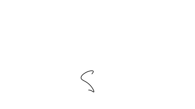 Line art squirrel, Continuous line art animation video, On a white background