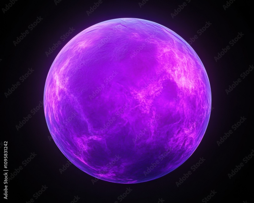 Canvas Prints purple planet in space. ai.
