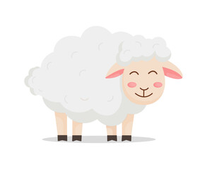 Cute Sheep. Vector Illustration
