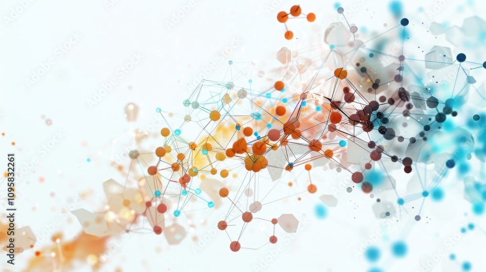 Poster mapping digital ecosystem analyzing geometric information networks with interconnected data streams 