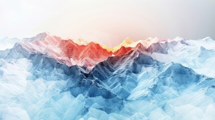 Obraz premium Visualizing geothermal energy geometric underground thermal network in soft volcanic colors scientific illustration style