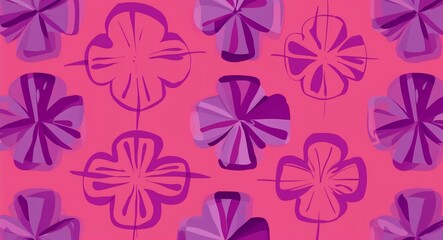 Purple Cross pattern hand drawn design on Pink background illustration