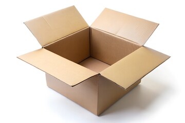 cardboard box isolated on white