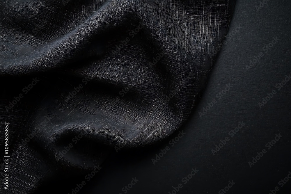 Poster dark gray fabric texture with subtle weave.