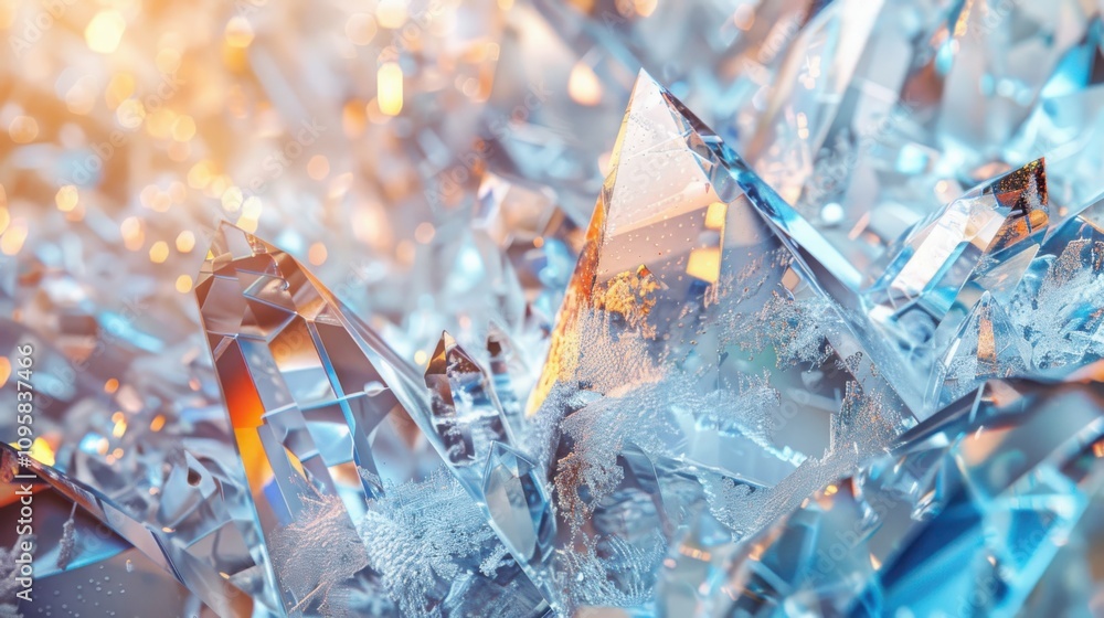 Poster exploring the macro texture of crystalline mineral surfaces laboratory environment scientific photog