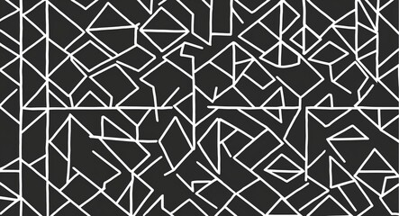 White Parallelogram pattern hand drawn design on Brown background illustration