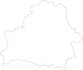 outer border of Belarus country map