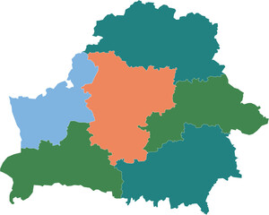 Multicolor map of Belarus
