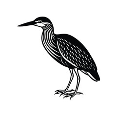 Fototapeta premium Bird silhouette element vector illustration
