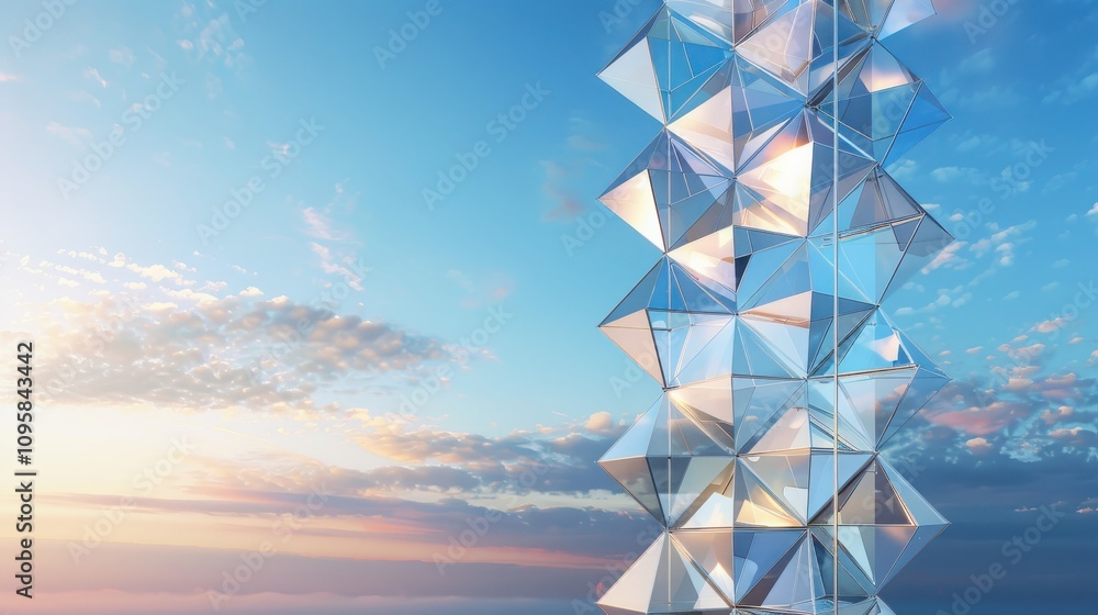 Poster exploring modular vertical wind energy towers in urban environments a geometric architectural perspe